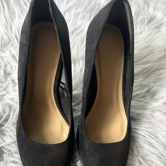 FOREVER 21 Heels Sz 6.5 Pointed Closed Toe Black Suede Pump Stilettos Career - Picture 2 of 6